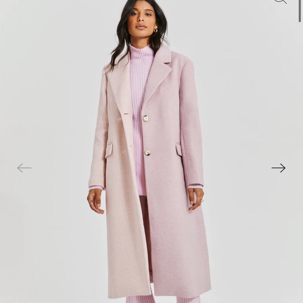 SOMETHING NAVY Two Tone Coat